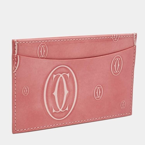 Cartier Pink Leather Happy Birthday Card Holder- NEW with Box and Dust Bag! - Picture 3 of 8
